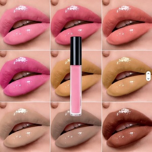 Gloss à lèvres brillant personnalisé avec logo, cosmétiques, maquillage, fleurs, bio, nude, végétalien, fournisseur, transparent, brillant, pailleté, marque privée - Product Image 1