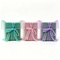 Sac en organza de luxe personnalisé avec logo et nœud en ruban, pochettes transparentes pour cadeaux, idéal pour les faveurs de mariage et les cosmétiques