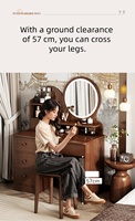 Coiffeuse de style vintage, petite table de maquillage pour chambre à coucher, armoire de rangement moderne et minimaliste pour chambre principale