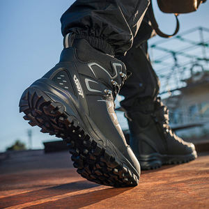 Moda erkek su geçirmez kalınlaşmış kış çizmeler ayakkabı açık sıcak kış kaymaz yeni açık dağcılık kar botları - Product Image 5