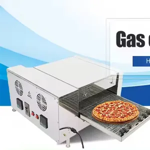 Fabrika doğrudan satış paslanmaz çelik sıcak hava sirkülasyonu gaz konveyör Pizza fırını fırın için