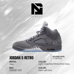 <span class=keywords><strong>Air</strong></span> <span class=keywords><strong>Jordan</strong></span> 5 Retro 'Wolf Grey' 2026 Chaussures de sport décontractées pour homme, respirantes, pour l'entraînement et le basketball - Product Image 6