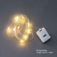 Mini LED-Lichterkette Kupferdraht-Lichterkette Batteriebetriebene Feenlichterkette für Weihnachten Halloween Dekorative Beleuchtung Party