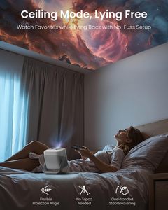 Proyector LCD Integrado PTZ con Android 13, 1+8GB de RAM/ROM, Enfoque Electrónico, Wi-Fi de Doble Banda para Cine en Casa, Películas 4K, Portátil - Product Image 4