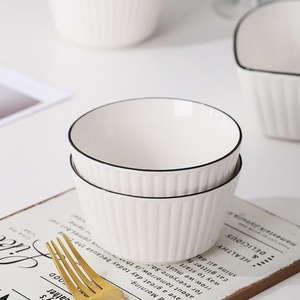 Nordic Inspired Ceramic Dinnerware <b>Set</b> Simple Household Tableware Underglaze Color Wholesale Heart <b>Gift</b> Bowl Plate Internet - Product Image 4