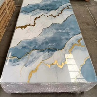 Paneles de Pared 3D de PVC Tipo Mármol, Resistentes al Fuego, Imitación Piedra, Paneles de Pared WPC Modernos para Hoteles, Tableros Interiores, Tamaño Personalizado