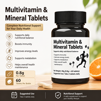 Comprimés multivitaminés et minéraux, complément alimentaire pour soutenir l'immunité quotidienne, l'énergie et le métabolisme, 60 comprimés