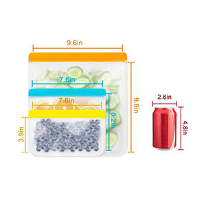 Bolsas de Almacenamiento de Alimentos con Cierre Hermético, Reutilizables, Aptas para Congelador, con Logotipo Personalizado, Bolsas de Polietileno con Sellado de Tres Lados, Bolsas de Almacenamiento de Alimentos con Autosellado - Product Image 5