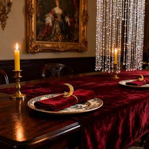 631784 Portatovaglioli Luna e Stelle - Decorazione in Metallo Dorato a Forma di Luna Crescente <span class=keywords><strong>con</strong></span> <span class=keywords><strong>Stella</strong></span> Nera, per Ramadan e Allestimento Tavola Festiva - Product Image 5