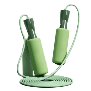 Corde à sauter avec poignée en mousse et noyau en fil d'acier - Durable et confortable pour le fitness, le <span class=keywords><strong>cardio</strong></span> et les entraînements à domicile - Product Image 1