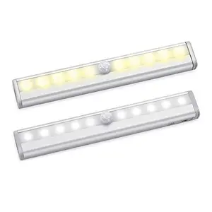 Đèn LED Cảm Biến Chuyển Động 10 Đèn LED Cảm Biến Hoạt Động Bằng Pin