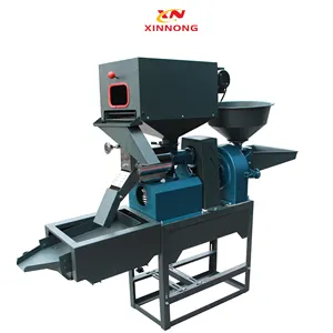 Farm Machine 4 In 1 Multifunctional Rice Mill Moulin Mil Mais Riz Rice Milling Machinery With Vibrating Screens