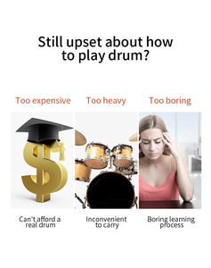 Bộ Trống Nhạc Cụ Có Thể Sạc Lại Bộ Trống Điện Tử Jazz Bass Kỹ Thuật Số Cầm Tay - Product Image 3