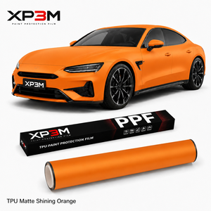 ฟิล์มหุ้มรถยนต์ XP3M สีส้มด้านแบบซาติน TPU ความหนา 7.5 มิล ซ่อมแซมตัวเองได้ ป้องกันรอยขีดข่วน ป้องกันการเหลือง ติดตั้งแบบเปียก - Product Image 1