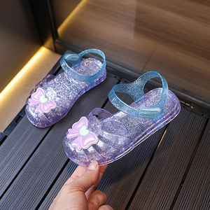 Kids Baby <strong>Girls</strong> Summer Flat Glitter Butterfly Princess <strong>Jelly</strong> Sandals Anti-Slip Breathable Dress <strong>Shoes</strong> - Product Image 4