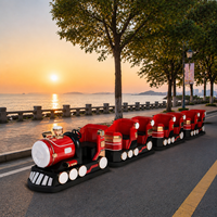 Train électrique en acier Joy2fun pour enfants, pour parcs d'attractions et centres commerciaux - Équipement de loisirs en plein air pour enfants