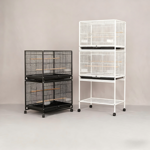 Vente en gros de cages à oiseaux de grande taille, bon marché, fabriquées en Chine, pour pigeons, canaris, perroquets, avec roulettes - Product Image 4