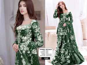 Yüksek kalite Vintage pakistan tarzı Salwar Kameez ağır işlemeli Net kumaş kış parti giyim ile yeni tasarım - Product Image 3