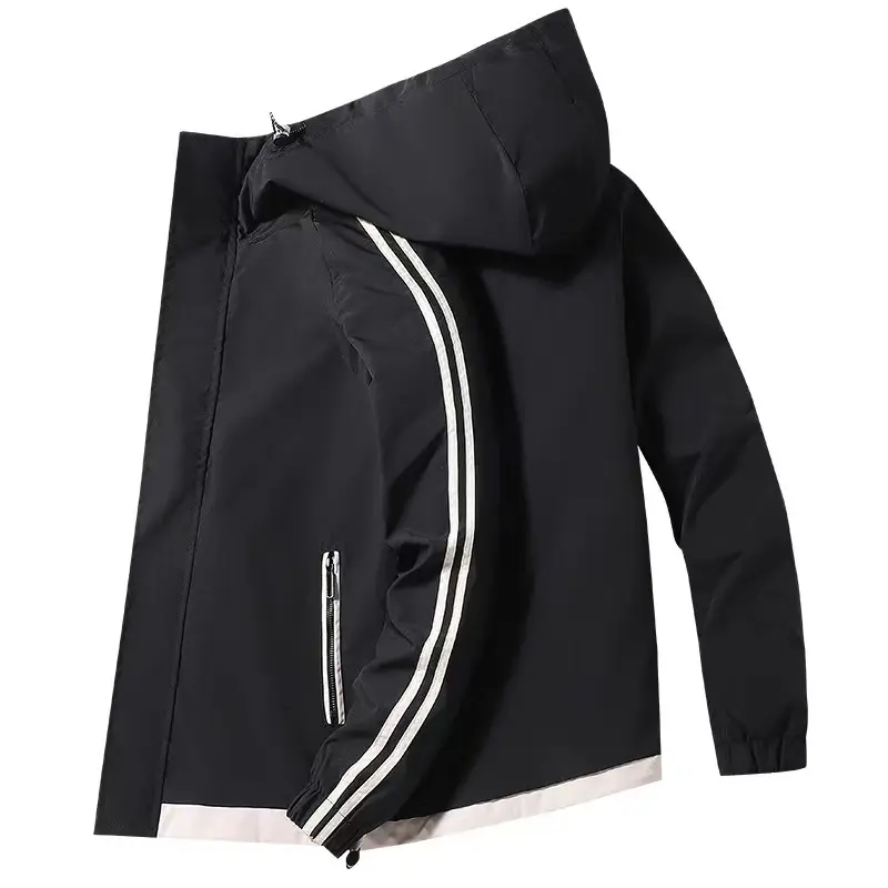 Fabriek Zelf Selling Lage Prijs Mannen Trenchcoat Mannen Rits Hoodie Heren Softshell Jas