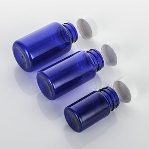 100cc 150cc200ccブルーPETプラスチックビタミン薬用ボトルパーソナルケア包装ピルボトルカプセルボトルABSスクリューキャップ付き - Product Image 4