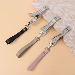 Metal Storage Clips with PU Leather Strap Baby Shoe Clips Drying <b>Keychain</b> Storage Goodies Welcome Gifts Promotional Portable - Product Image 1