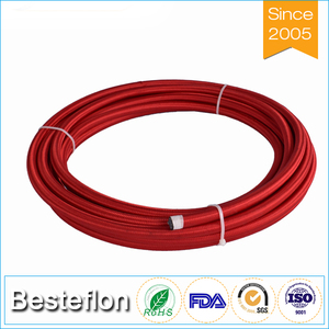Tubo de nailon trenzado de alta calidad, <span class=keywords><strong>manguera</strong></span> de tubo de presión hidráulica para motocicleta automática, montaje de <span class=keywords><strong>manguera</strong></span> de enfriador de aceite de <span class=keywords><strong>ptfe</strong></span> AN6, AN6 - Product Image 4