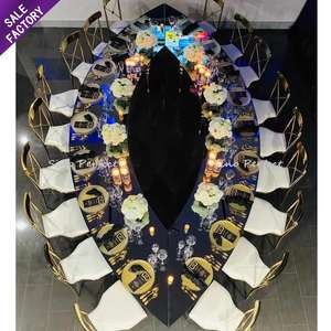 Mesa de Comedor Rectangular de Lujo Estilo Europeo, con Cubierta de MDF, Moderna, para Bodas, Venta al Por Mayor - Product Image 1