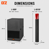 Système de sonorisation pour événements en plein air DSZ L-6515F+L-18DP, système de colonne de 6 pouces, caisson de basses actif de 18 pouces, étanche, certifié ROHS