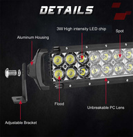 Barra Led 120W 20 pouces nouvelle lentille 3D Spot Flood Combo faisceau hors route barre de lumière LED