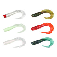 Leurre souple en PVC en forme de queue de coq bouclée, 11cm 13g, pour la pêche au brochet en eau salée et en eau douce, sans hameçons, lot en vrac
