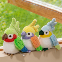 Peluche de perroquet coloré, jouet en peluche de perroquet de dessin animé, jouets en peluche de perroquet avec logo personnalisé, jouet en peluche doux de perroquet
