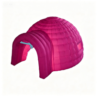 Tente bulle mobile GAUSS 5m en tissu Oxford, résistante à l'eau, dôme igloo gonflable avec éclairage LED pour fêtes nocturnes en extérieur