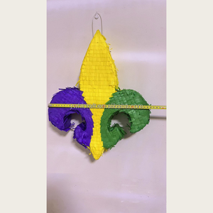 Trouvez la Piñata personnalisée HLC pour le Mardi Gras, fournitures de fête, Piñata Fleur de Lys avec confettis pour événements de carnaval, décoration de fête, décoration de jeu - Product Image 2
