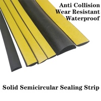 Bouchon en caoutchouc EPDM solide demi-rond en forme de D, découpe personnalisée, profil semi-circulaire étanche et antichoc pour porte de placard