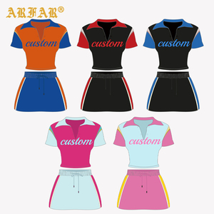 Vêtements d'été personnalisés Y2k pour femmes, ensemble de 2 pièces, polo à manches courtes et jupe courte, ensemble de survêtement streetwear pour femmes - Product Image 1