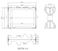 Penyangga Sel Prisma LiFePO4 ABS+PC UL94 V-0 Plastik Tahan Api Braket Baterai Spacer Sel untuk Perakitan Paket 50-160-116