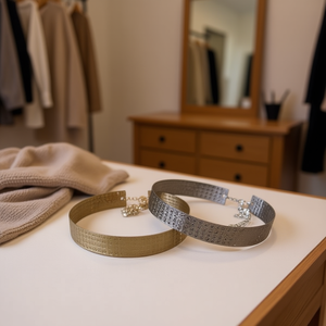 Ceinture en tricot à motif floral en fer de 3,5 cm pour femme, accessoire de mode - Product Image 2