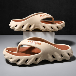 Maion <b>Flip</b> <b>Flops</b> Thick Sole Anti Slip Outdoor Beach <b>Slippers</b> Adult Unisex Black Green - Product Image 3