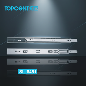 Rieles deslizantes <span class=keywords><strong>para</strong></span> <span class=keywords><strong>cajones</strong></span> con rodamientos de bolas extraíbles, guías telescópicas de triple extensión <span class=keywords><strong>para</strong></span> cajas de almacenamiento y muebles - Product Image 5