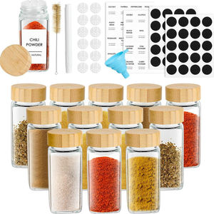 120ml（4オンス）リサイクル可能なガラス製スパイスジャー、スパイス調味料容器、塩コショウ入れ、キッチンスパイスオーガナイザー、ガラス瓶 - Product Image 2