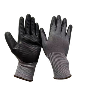 Gants de jardin vert antidérapant paume en caoutchouc respirant dos en maille gris Gants de travail pour le jardinage en plein air - Product Image 3