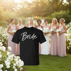 <b>Bride</b> Wedding T-<b>Shirt</b> Black Short Sleeve Women's Bridal Party <b>Shirt</b> - Product Image 3