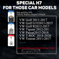 JAPON SUKIOTO VÉRITABLE H7 Led Phare Feux De Croisement CSP Puces Haute Puissance 6000K Canbus Ampoule Pour VW Golf 6 MK6 Golf 7 MK7 Touran
