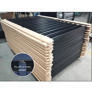 Caractéristiques anti-UV de qualité supérieure Installation facile Conception moderne de luxe Clôture supérieure plate en aluminium à <span class=keywords><strong>prix</strong></span> d'usine - Product Image 1
