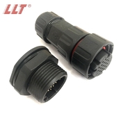 Connecteur de montage sur panneau à visser étanche IP68 pour câble électrique M25, 18 broches, extérieur, 2, 3, 4, 5, 6, 7, 8, 20 broches