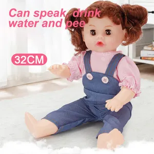Billige lebensechte weiche Silikon wieder geborene Puppen Spielzeug Baby niedlichen IC realistische 16 Zoll Trinkwasser pinkeln Neugeborene Puppe für Kind Geschenk