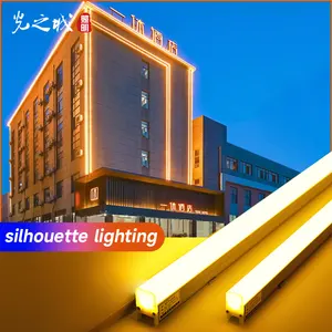 Luz de perfil linear LED IP65 impermeável para edifícios ao ar livre com tiras de iluminação para fachadas e shopping centers