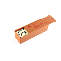 Jeu de dominos personnalisé Double Six Juxing D6-5211P, dominos en plastique colorés, écologiques, jeu éducatif pour toute la famille, tuiles ivoire