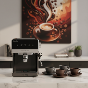 Machine à café expresso portable programmable Newle, machine à cappuccino, pompe 19 bars, puissante, mousseur à lait, buse vapeur, latte, mocha - Product Image 2