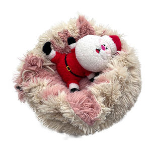 Alfombra cálida de invierno para perro, casa para gato, <span class=keywords><strong>cama</strong></span> redonda de felpa para perro, <span class=keywords><strong>nido</strong></span> para mascota - Product Image 2